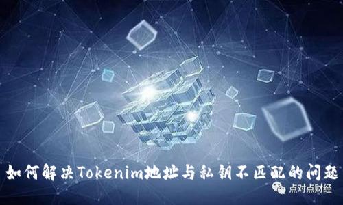 如何解决Tokenim地址与私钥不匹配的问题
